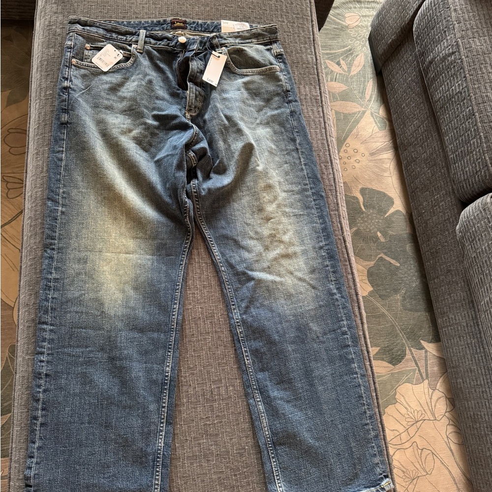 Men’s Lee Mid Rise Straight Blue Jeans